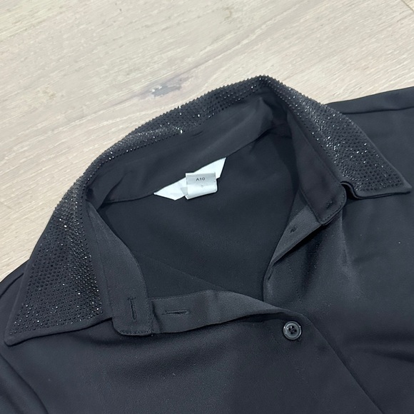 H&M Black Button Down Shirt with Sequin Details - Picture 4 of 4